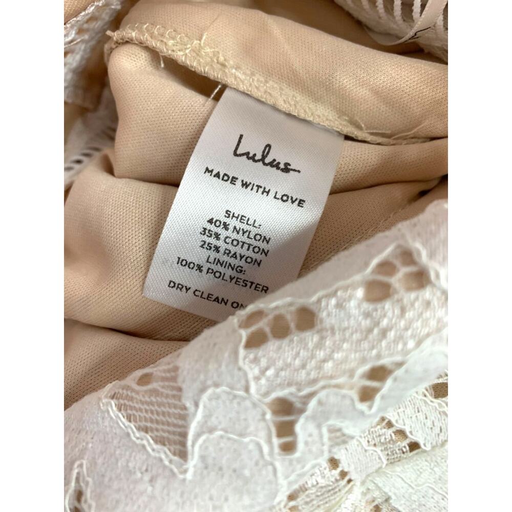 Medium Lulus New Ivory Lace Jumpsuit Sleeveless Womens - Picture 14 of 14